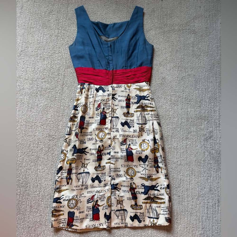 Vintage novelty print dress and jacket - Picture 4 of 15